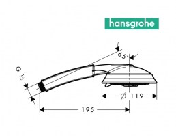 MEDIDAS TELEDUCHA RAINDANCE CLASSIC 100 3jet HANSGROHE